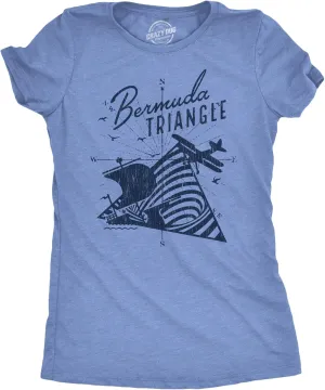 Womens Bermuda Triangle T Shirt Funny Vintage Retro Graphic Novelty Tee for Men