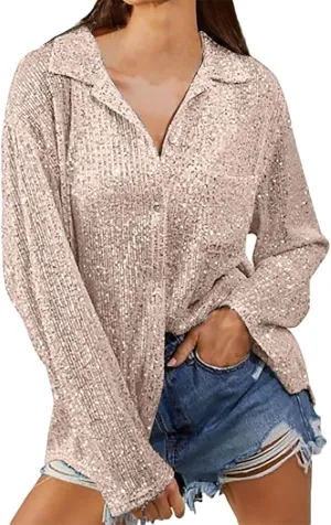 Women's Blouses Button-Down Shirts Silk Long Sleeved Shirt Spring and Summer New European and Button Up Shirt Women