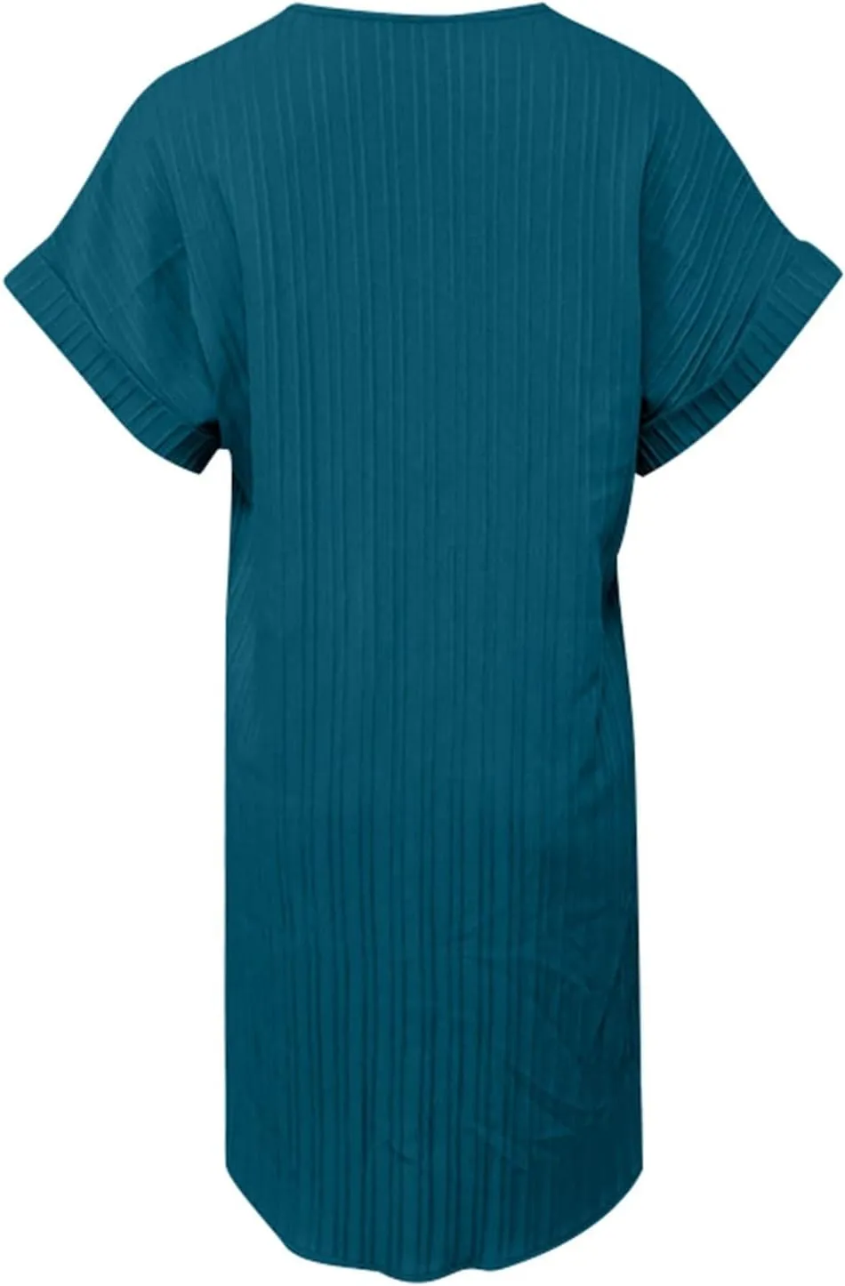 Womens Cotton Shirt Dress Summer Casual Short Sleeve Button Down Beach Cover Up Shirts with Pockets