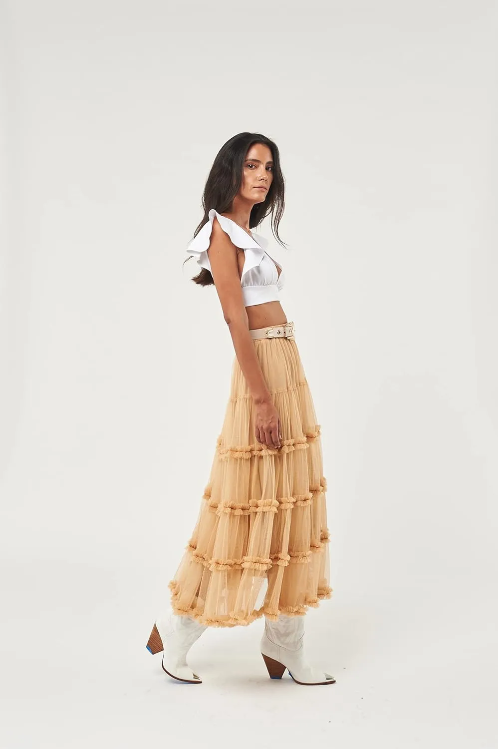 Women's Crown Tulle Midi Skirt