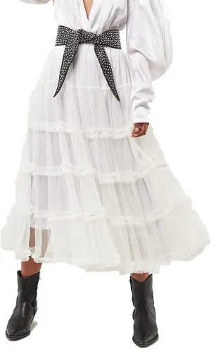 Women's Crown Tulle Midi Skirt