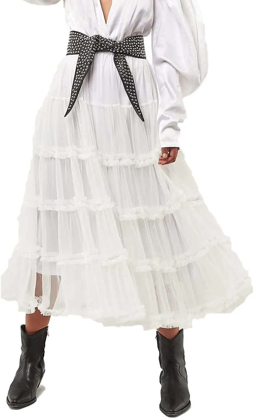 Women's Crown Tulle Midi Skirt