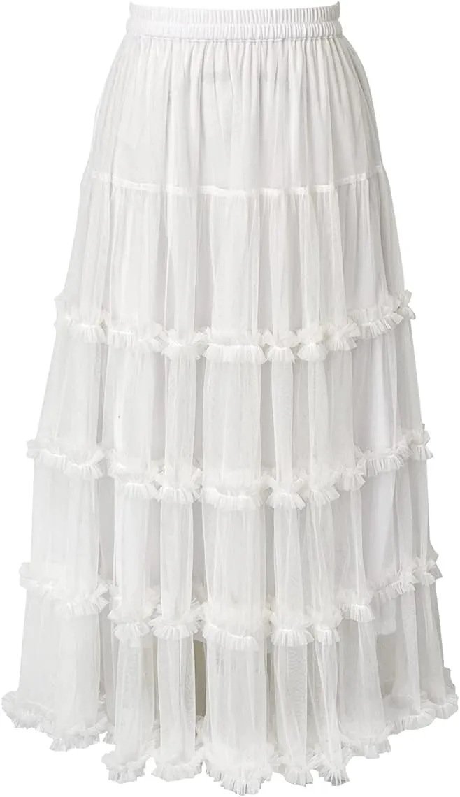 Women's Crown Tulle Midi Skirt