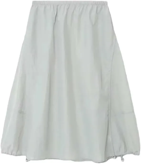 Women's Elastic Mid-Waist Simple Versatile Mid-Length A-Line Skirt