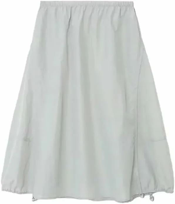 Women's Elastic Mid-Waist Simple Versatile Mid-Length A-Line Skirt