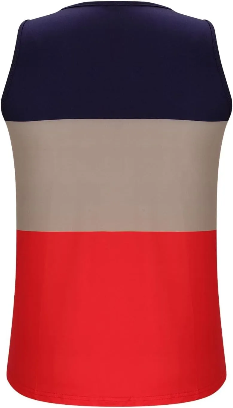 Women's Fashion Color Block Summer Tank Tops, Sleeveless Soft Comfy Loose Shirts Pleated Casual Going Out Clothes