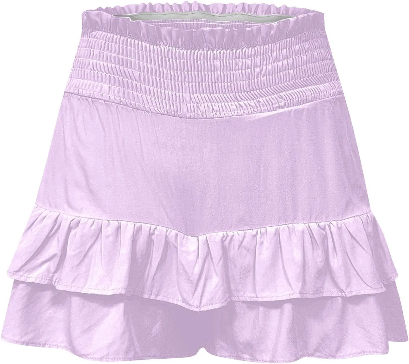 Women's High Waist Ruffle Mini Skirt Cute Flowy Beach Pleated Short Skirt 2025 Summer Fashion Trendy Skorts