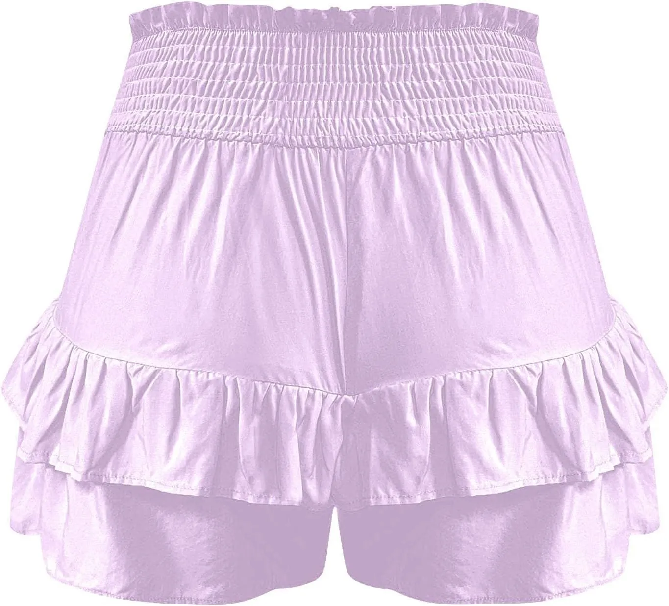Women's High Waist Ruffle Mini Skirt Cute Flowy Beach Pleated Short Skirt 2025 Summer Fashion Trendy Skorts