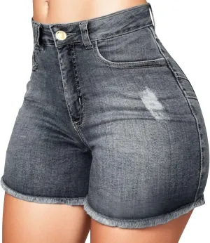 Womens Jean Shorts High Waisted Summer Stretchy Denim Shorts Ripped Frayed Raw Hem Trendy Jeans Short with Pockets 2025