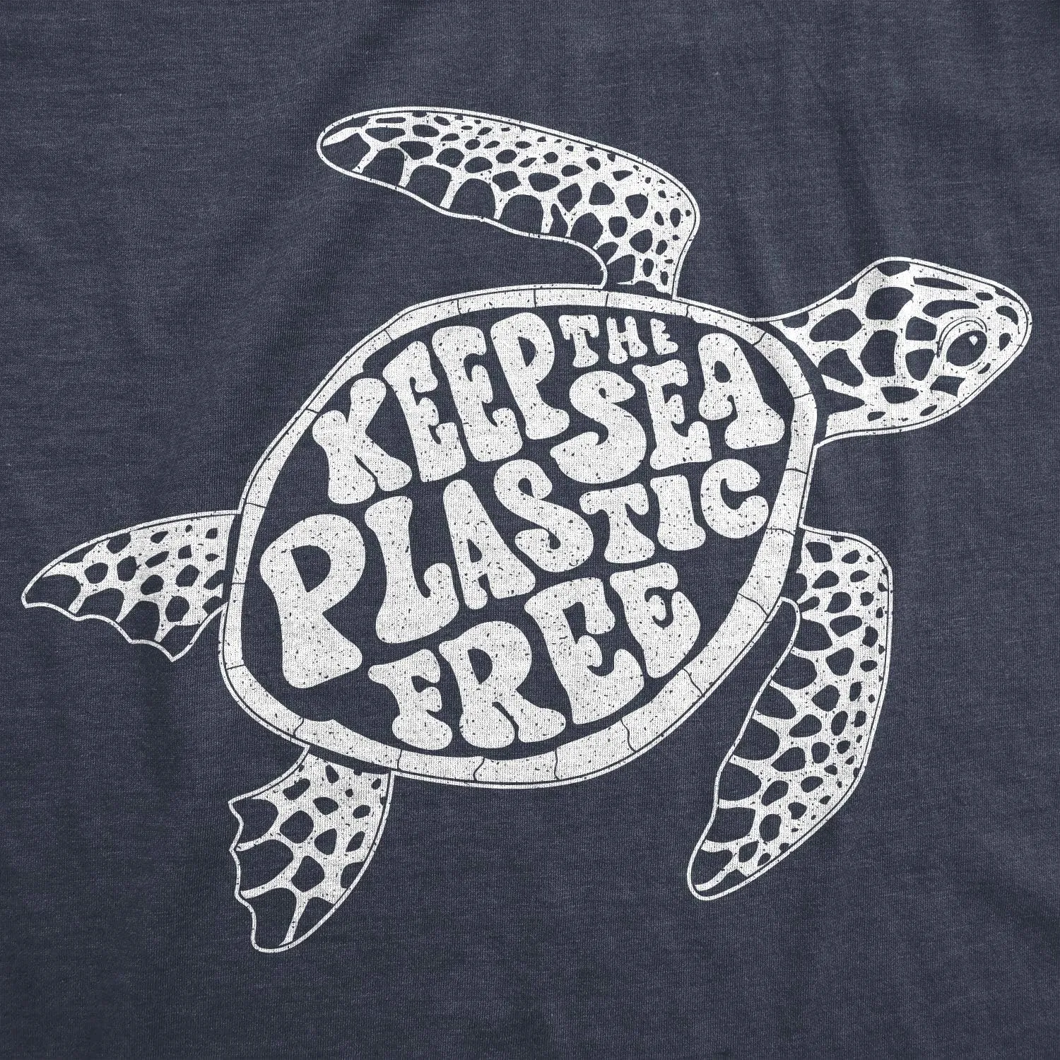 Womens Keep The Sea Plastic Free T Shirt Cute Sea Turtle Earth Day Tee