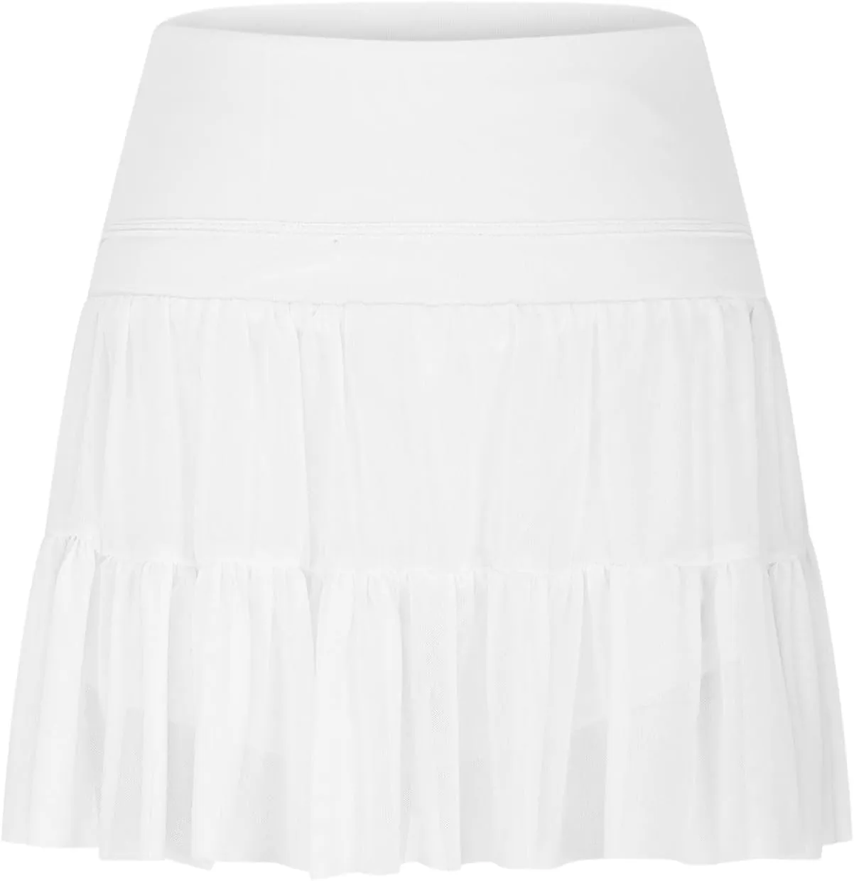 Women's Mini Skirt Skort Flowy Pleated High Waisted Ruffle Tennis Skirts for Women Athletic Skater Golf with Shorts