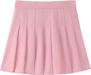 Women's Pleated Mini Skirt Plaid Skirts A-line Skirt Women Mini Skirts Party
