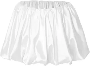 Women's Ruffle Mini Skirt Low Waist A Line Pleated Short Bubble Skirts for Women
