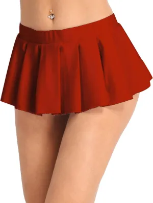 Women's Schoolgirl Pleated Mini Skirt Ruffle Lingerie Cosplay Clubwear Short A-Line Skirt