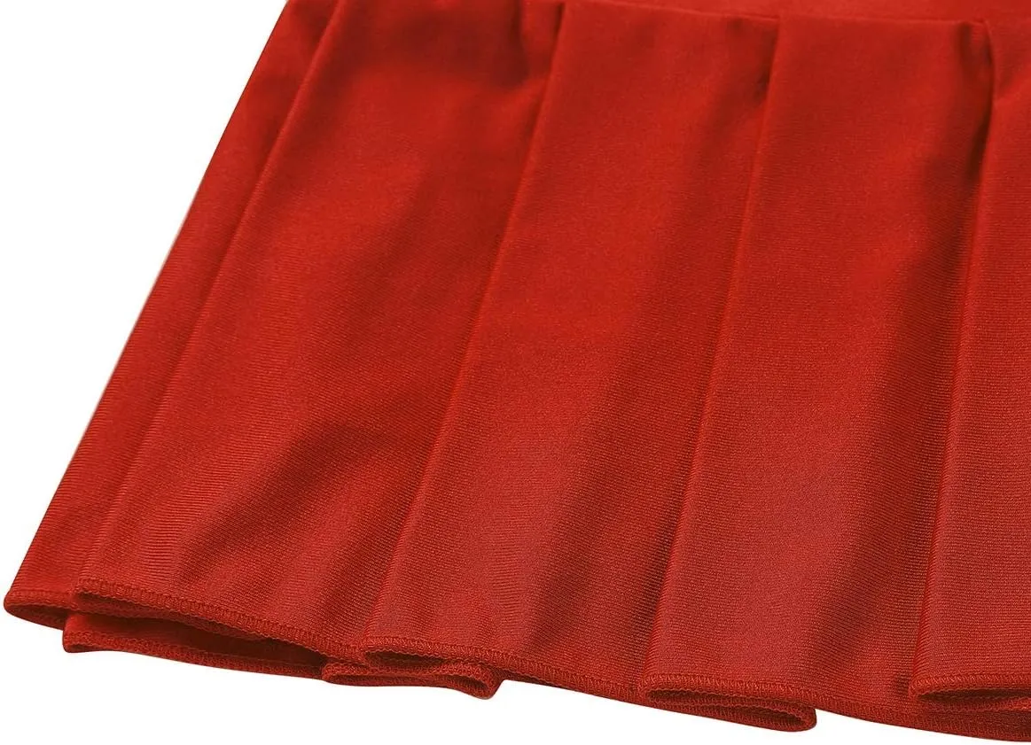 Women's Schoolgirl Pleated Mini Skirt Ruffle Lingerie Cosplay Clubwear Short A-Line Skirt