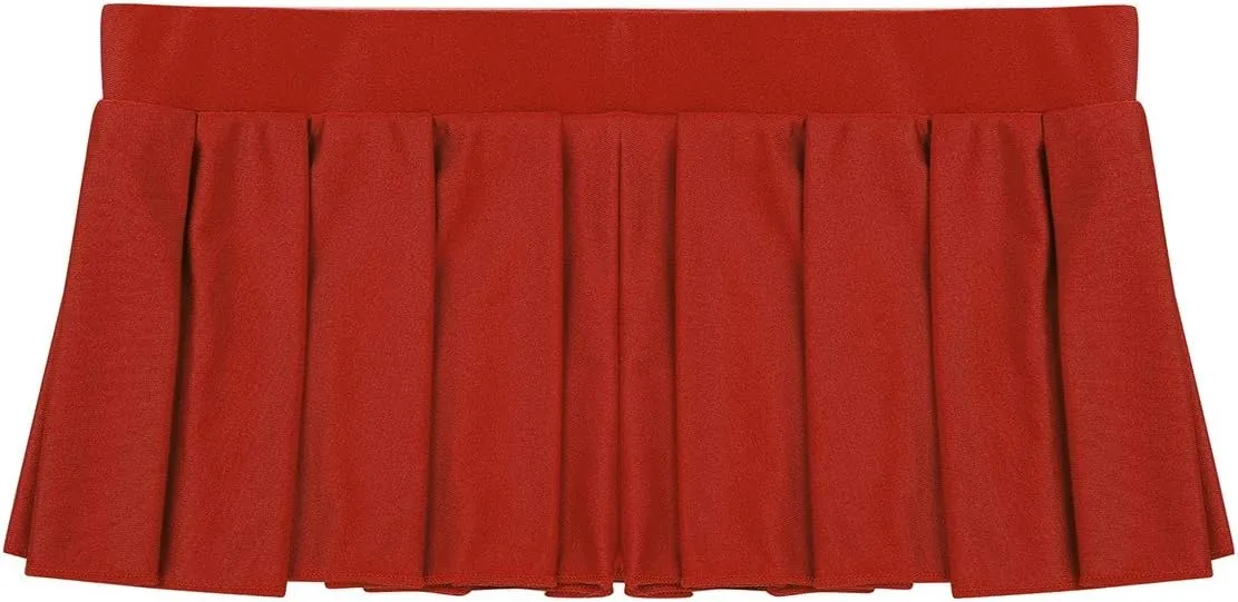 Women's Schoolgirl Pleated Mini Skirt Ruffle Lingerie Cosplay Clubwear Short A-Line Skirt