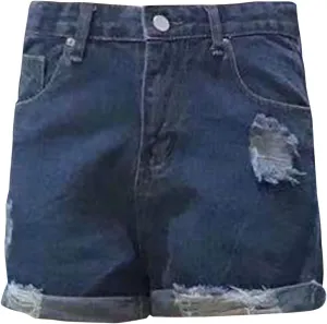 Womens Short Jeans Summer Casual Jean Shorts High Waisted Loose Denim Short Fashion Classic Shorts with Pockets