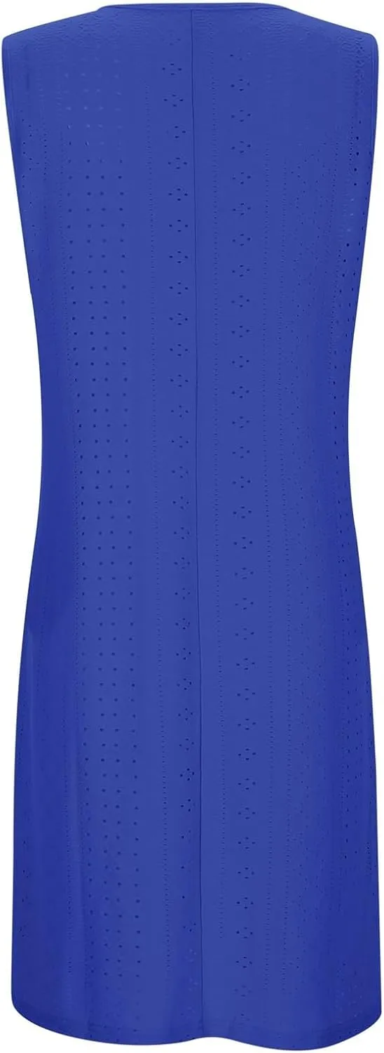 Womens Summer Dress Loose Tank Sundress Sleeveless Dresses Beach Sundress Casual Swing Sun Dress with Pocket 2025