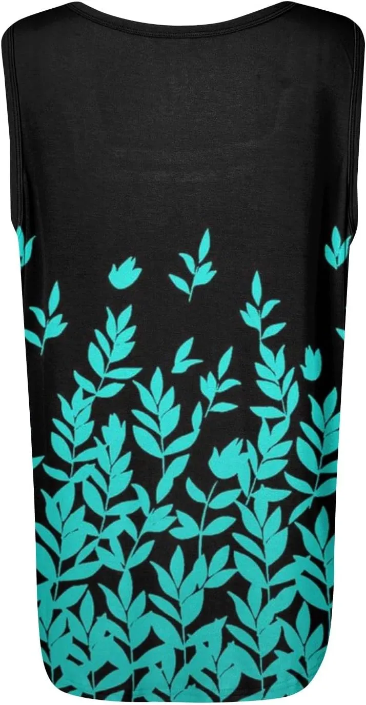 Womens Tank Tops for Women - Loose Fit Pleated Square Neck Sleeveless Tops Curved Hem Flowy Loose Fit Shirts 2025