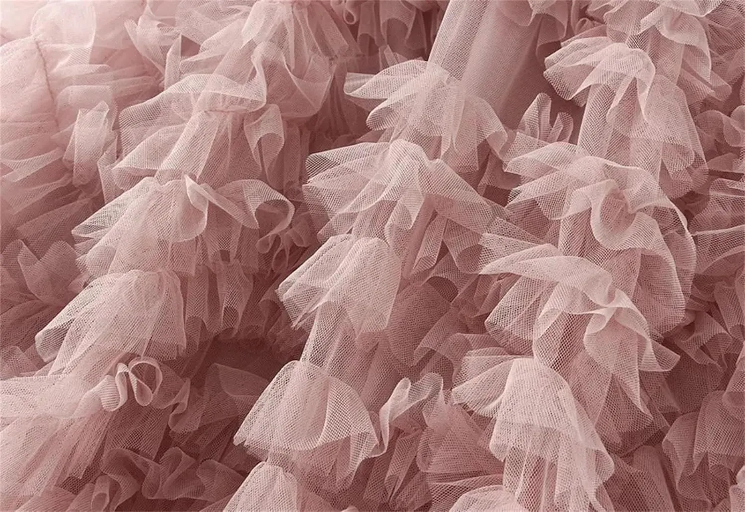 Women's Tiered Tulle Maxi A Line Skirt Summer High Waist Mesh Long Skirt