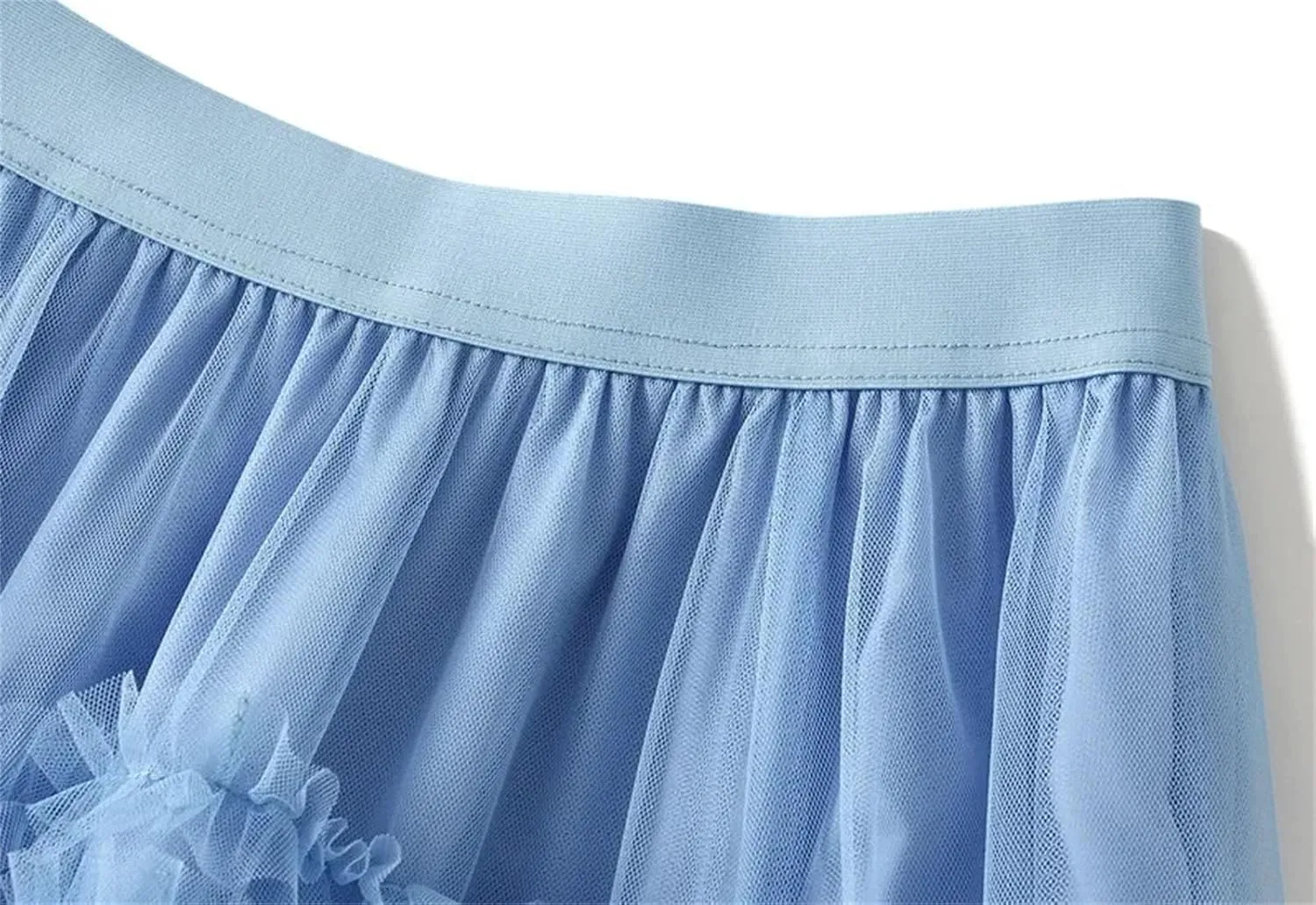 Women's Tiered Tulle Maxi A Line Skirt Summer High Waist Mesh Long Skirt