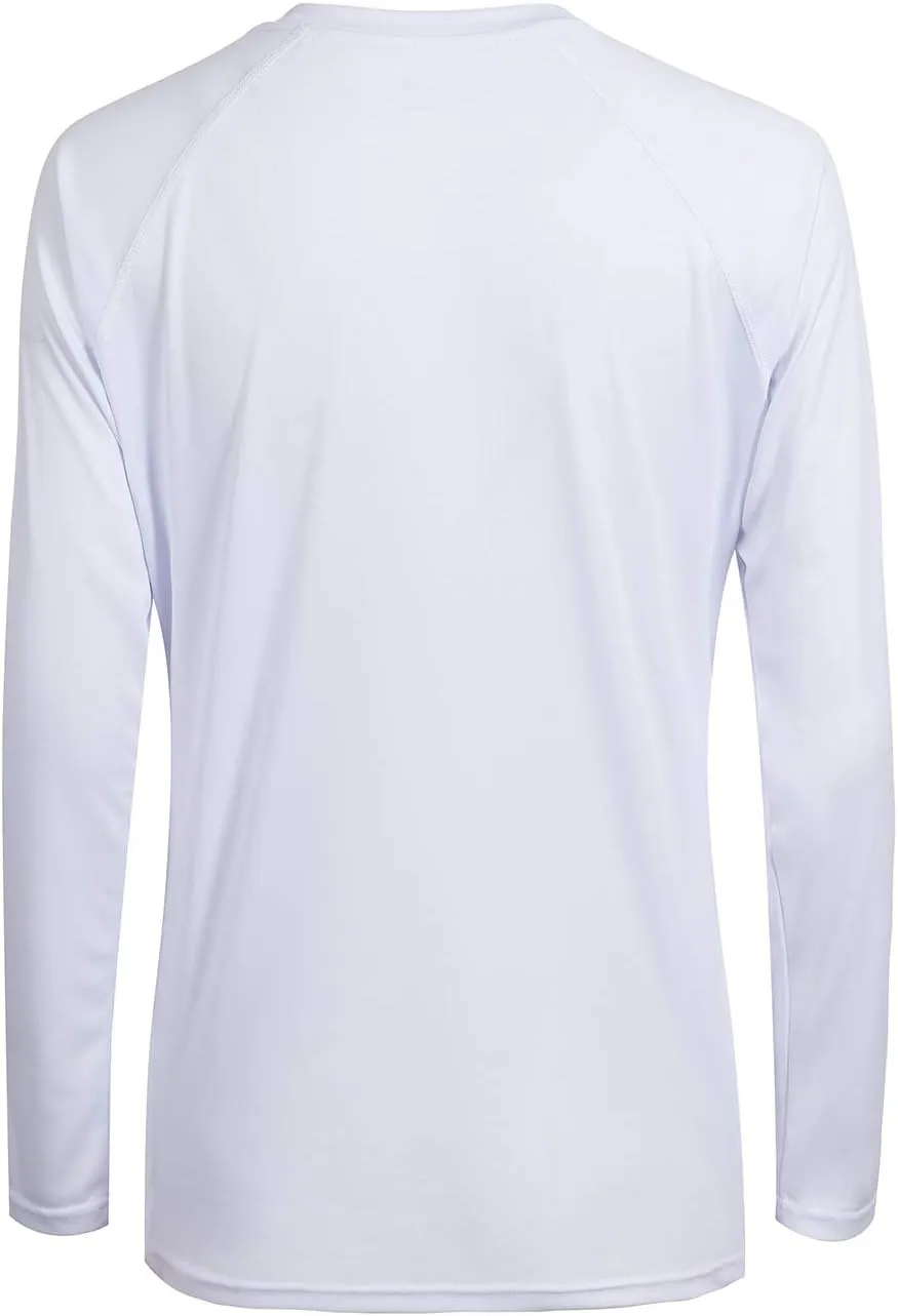 Womens Workout Shirts Long Sleeve Crew Neck T Shirt Slim Fit Sports Running Shirts Breathable Athletic Tops