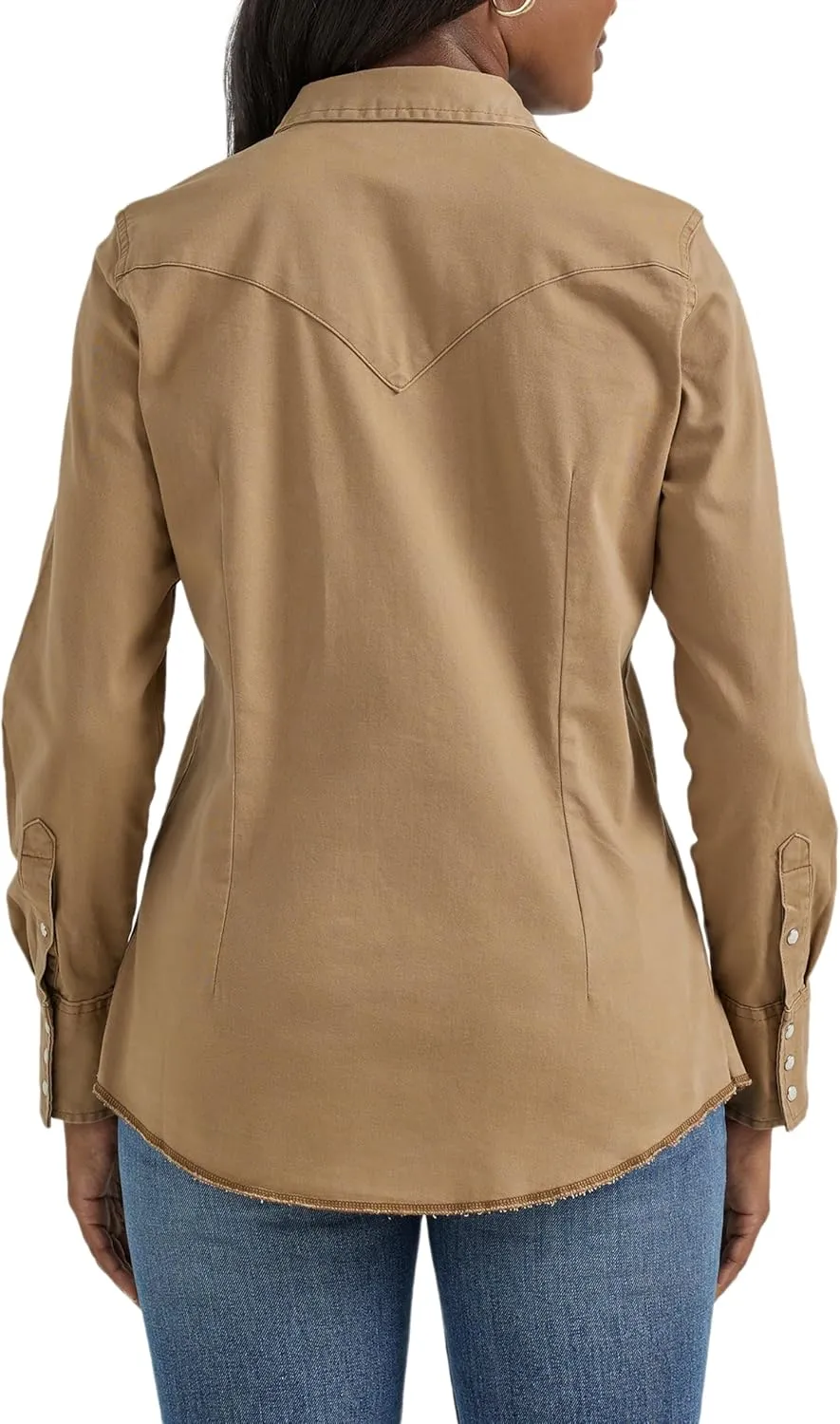 Wrangler Women's Western Snap Work Long Sleeve Shirt