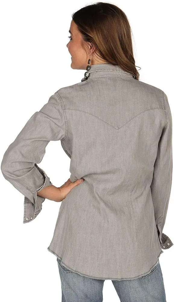 Wrangler Women's Western Snap Work Long Sleeve Shirt