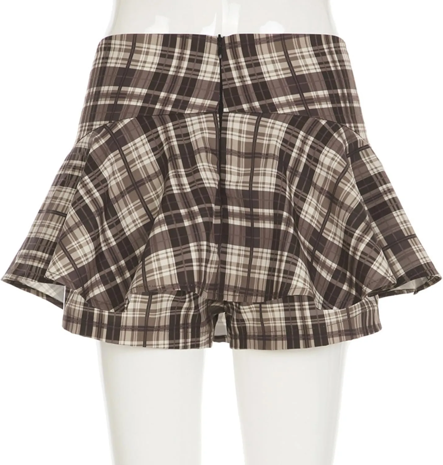 Y2k Women's Plaid Print Pleated Skirt Tartan School Uniform Mini Skirt Pleated Mini Skirt Plaid Mini Skirt