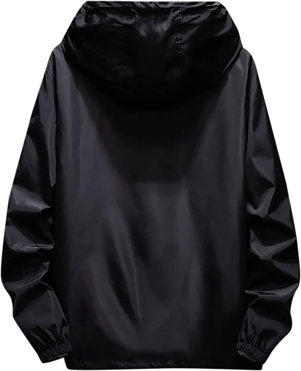 Ymosrh Men's Hooded Waterproof Lightweight Windbreaker Jackets Nylon Wind & Water Resistant Rain Jacket, M-7XL