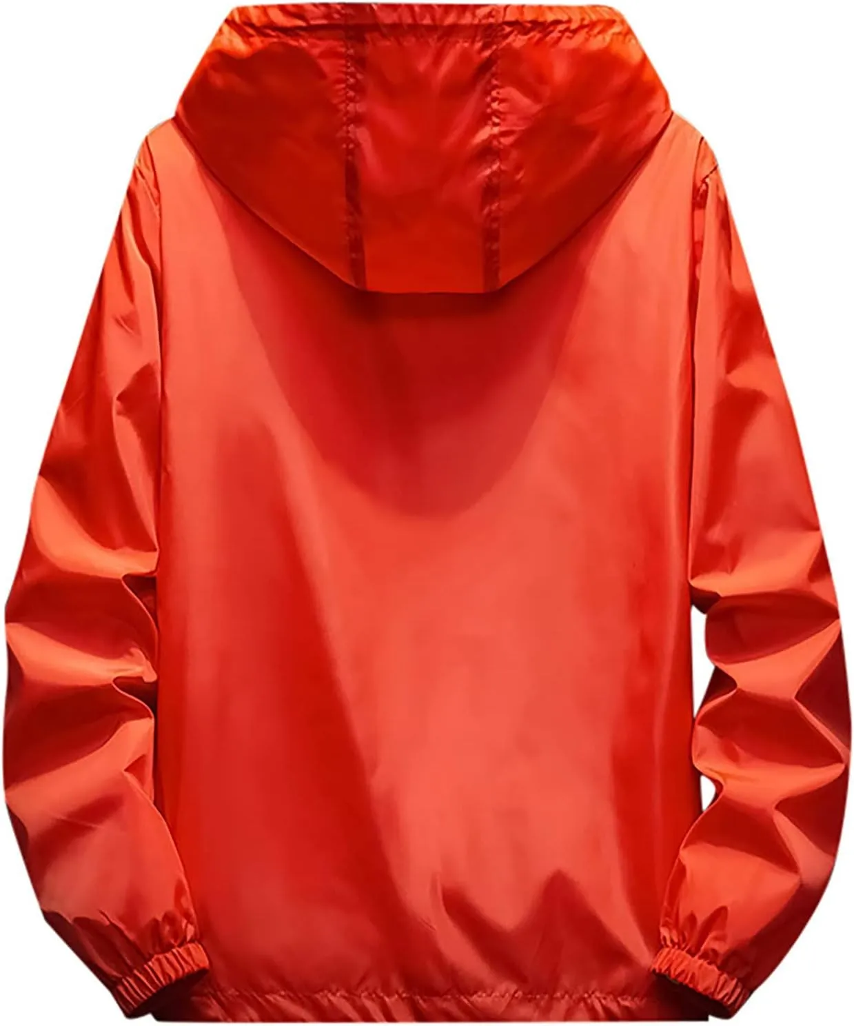 Ymosrh Men's Hooded Waterproof Lightweight Windbreaker Jackets Nylon Wind & Water Resistant Rain Jacket, M-7XL