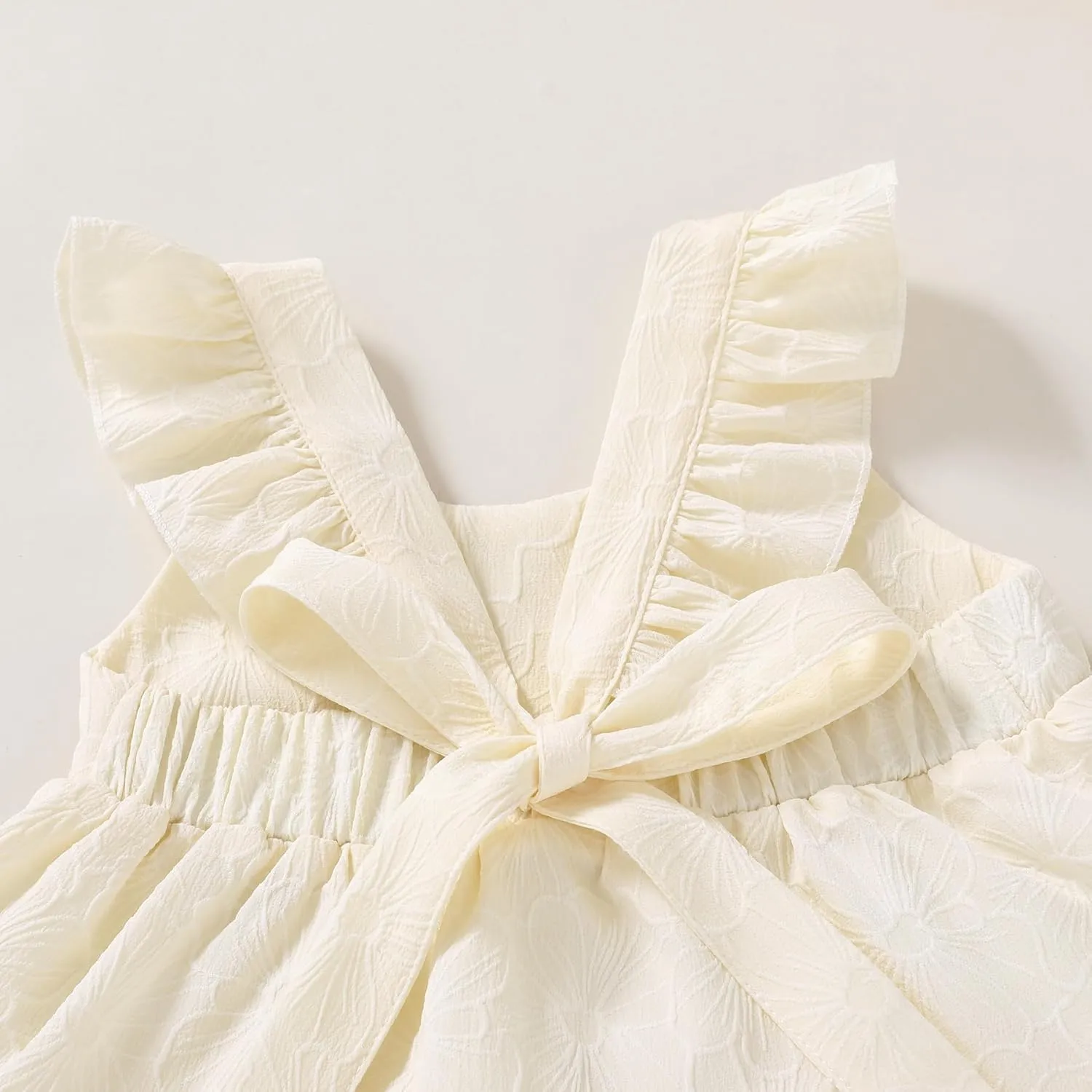 YOUNGER TREE Toddler Baby Girls Dress Summer Ruffle Sleeve Halter Casual Kids Beach Sundress