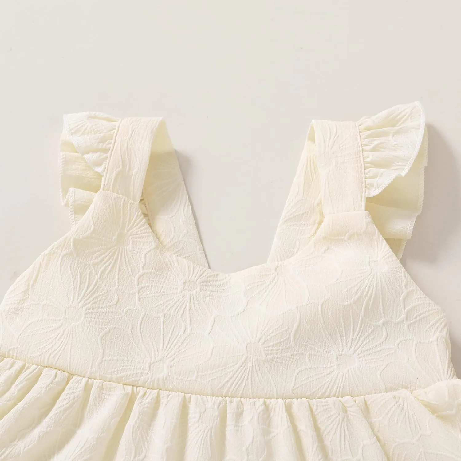 YOUNGER TREE Toddler Baby Girls Dress Summer Ruffle Sleeve Halter Casual Kids Beach Sundress