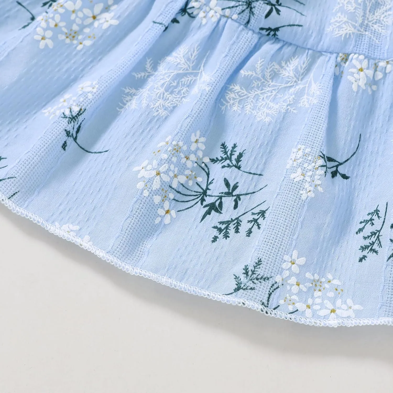 YOUNGER TREE Toddler Baby Girls Dress Summer Ruffle Sleeve Halter Casual Kids Beach Sundress