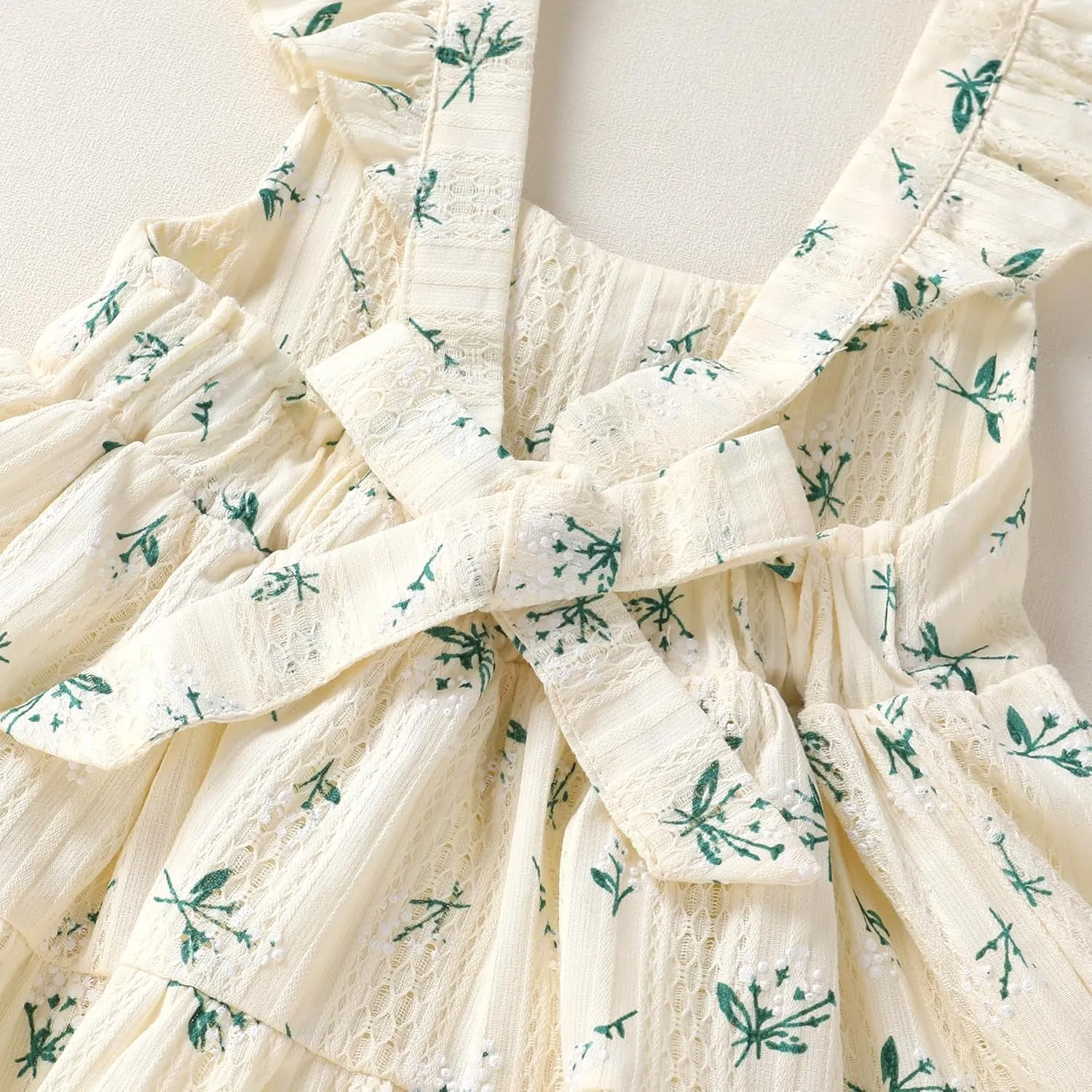 YOUNGER TREE Toddler Baby Girls Dress Summer Ruffle Sleeve Halter Casual Kids Beach Sundress
