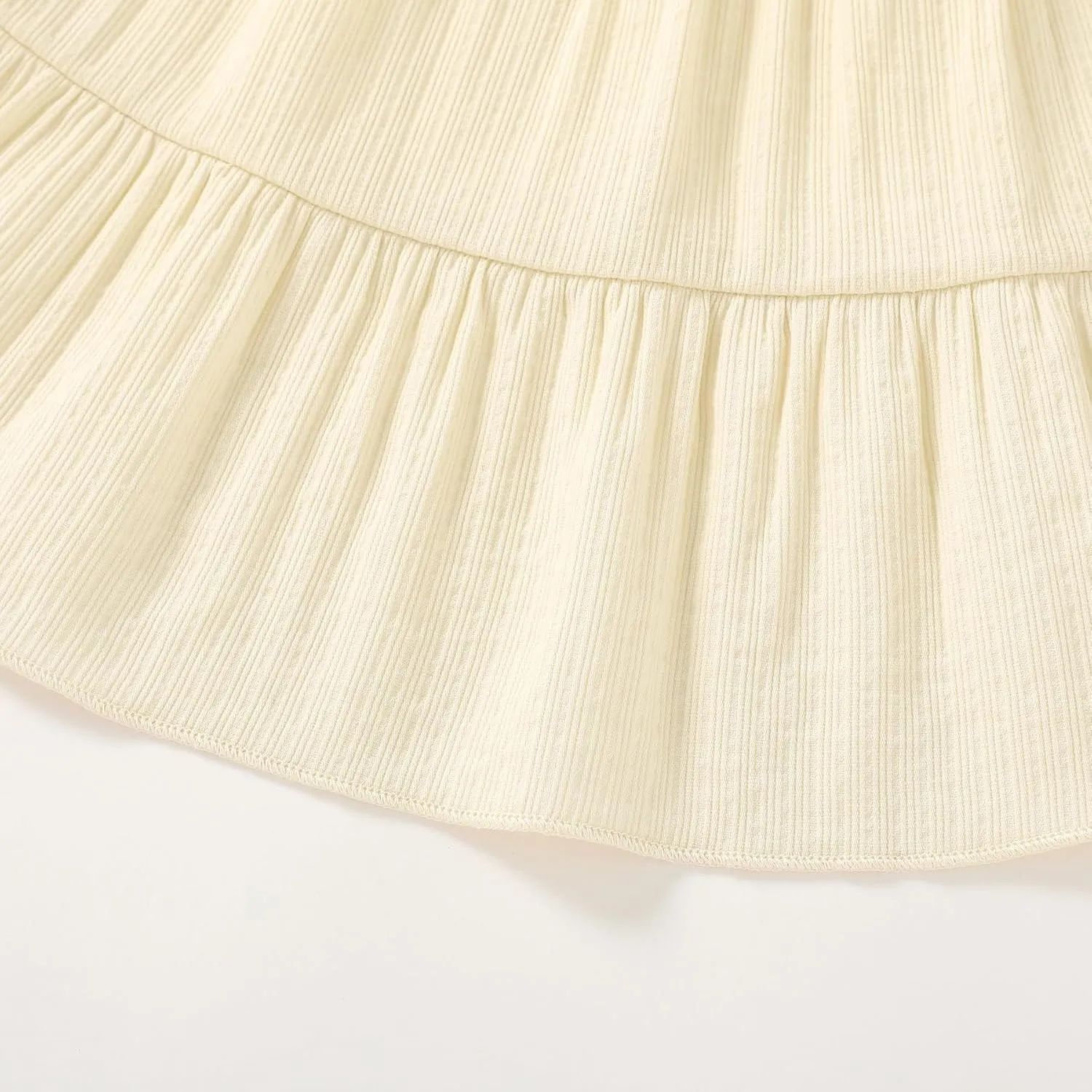 YOUNGER TREE Toddler Baby Girls Dress Summer Ruffle Sleeve Halter Casual Kids Beach Sundress