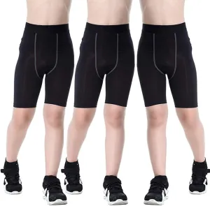 Youth Boys Compression Shorts Athletic Sports Shorts Football Underwear Running Short Pants/Tights for Girls