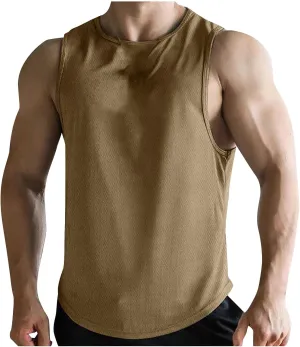 Zeiyignr Workout Tank Tops for Men Quick Dry Gym Fitness Tanks Muscle Bodybuilding Sleeveless Shirt Athletic Running Tank Top